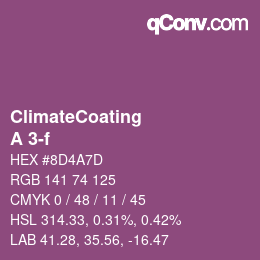 カラーコード: ClimateCoating - A 3-f | qconv.com