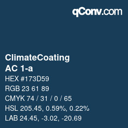 Code couleur: ClimateCoating - AC 1-a | qconv.com