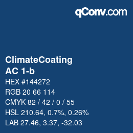 Code couleur: ClimateCoating - AC 1-b | qconv.com
