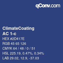 Color code: ClimateCoating - AC 1-c | qconv.com