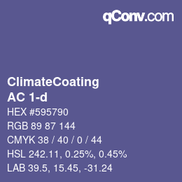 Código de color: ClimateCoating - AC 1-d | qconv.com