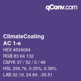 Color code: ClimateCoating - AC 1-e | qconv.com