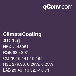Farbcode: ClimateCoating - AC 1-g | qconv.com