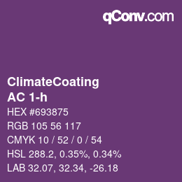 Código de color: ClimateCoating - AC 1-h | qconv.com