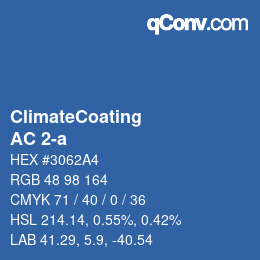 カラーコード: ClimateCoating - AC 2-a | qconv.com