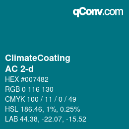 Color code: ClimateCoating - AC 2-d | qconv.com