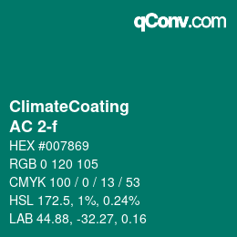 カラーコード: ClimateCoating - AC 2-f | qconv.com