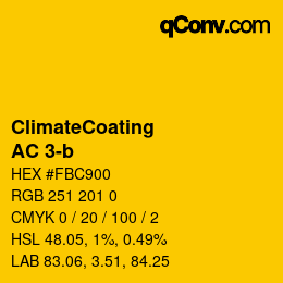 カラーコード: ClimateCoating - AC 3-b | qconv.com