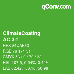 Color code: ClimateCoating - AC 3-f | qconv.com