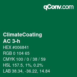 Código de color: ClimateCoating - AC 3-h | qconv.com