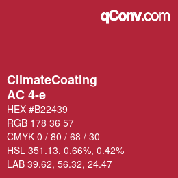 Color code: ClimateCoating - AC 4-e | qconv.com