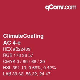 Código de color: ClimateCoating - AC 4-e | qconv.com