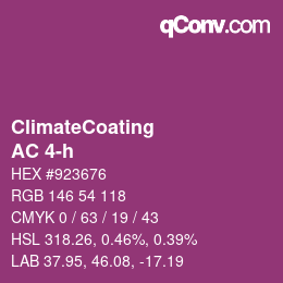 Farbcode: ClimateCoating - AC 4-h | qconv.com