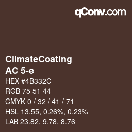 カラーコード: ClimateCoating - AC 5-e | qconv.com