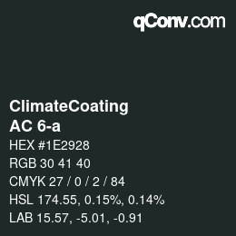 Color code: ClimateCoating - AC 6-a | qconv.com