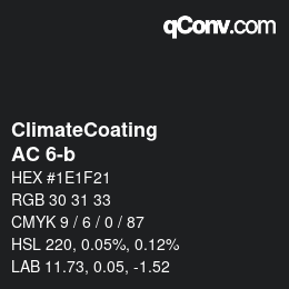 カラーコード: ClimateCoating - AC 6-b | qconv.com
