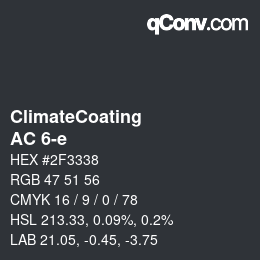 Color code: ClimateCoating - AC 6-e | qconv.com