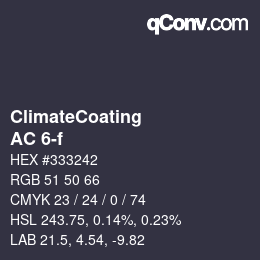 Farbcode: ClimateCoating - AC 6-f | qconv.com
