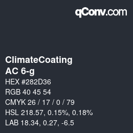 Color code: ClimateCoating - AC 6-g | qconv.com