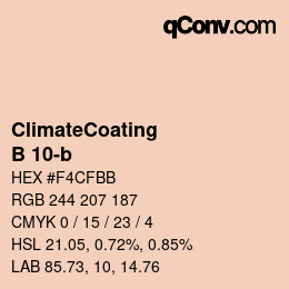 Code couleur: ClimateCoating - B 10-b | qconv.com