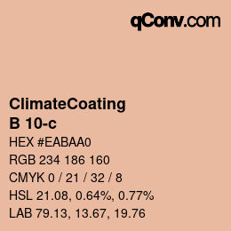 Código de color: ClimateCoating - B 10-c | qconv.com