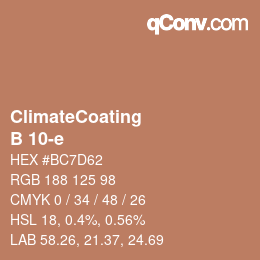 カラーコード: ClimateCoating - B 10-e | qconv.com
