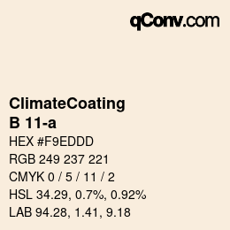 カラーコード: ClimateCoating - B 11-a | qconv.com