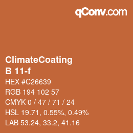 Código de color: ClimateCoating - B 11-f | qconv.com