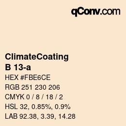 カラーコード: ClimateCoating - B 13-a | qconv.com