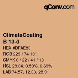 Color code: ClimateCoating - B 13-d | qconv.com