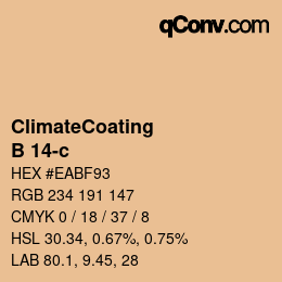 Code couleur: ClimateCoating - B 14-c | qconv.com