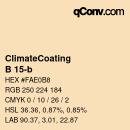 Color code: ClimateCoating - B 15-b | qconv.com