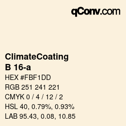 Color code: ClimateCoating - B 16-a | qconv.com