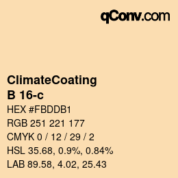 Code couleur: ClimateCoating - B 16-c | qconv.com