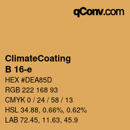 Farbcode: ClimateCoating - B 16-e | qconv.com