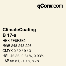 Color code: ClimateCoating - B 17-a | qconv.com