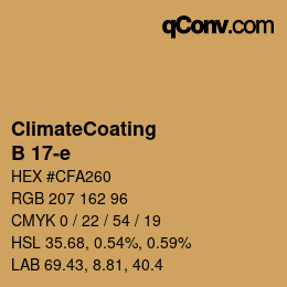 Color code: ClimateCoating - B 17-e | qconv.com