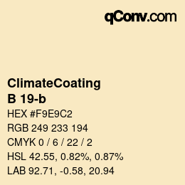 Color code: ClimateCoating - B 19-b | qconv.com