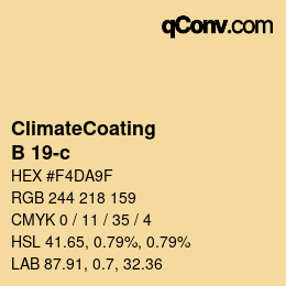 Código de color: ClimateCoating - B 19-c | qconv.com
