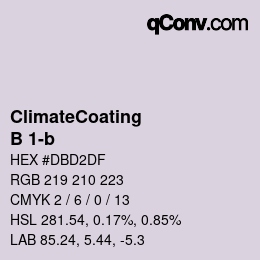 Color code: ClimateCoating - B 1-b | qconv.com