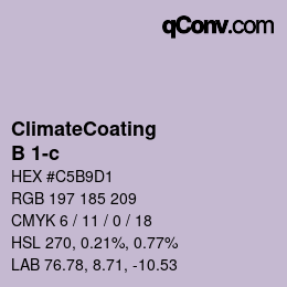 Código de color: ClimateCoating - B 1-c | qconv.com
