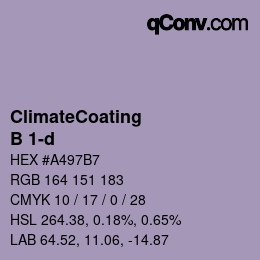 Color code: ClimateCoating - B 1-d | qconv.com