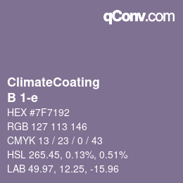 Color code: ClimateCoating - B 1-e | qconv.com