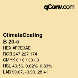 Código de color: ClimateCoating - B 20-c | qconv.com