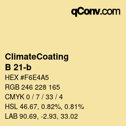 Color code: ClimateCoating - B 21-b | qconv.com