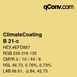 Color code: ClimateCoating - B 21-c | qconv.com