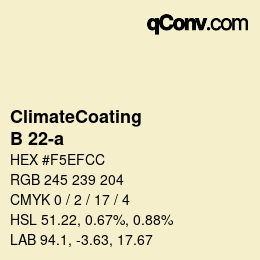 Color code: ClimateCoating - B 22-a | qconv.com