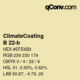 Color code: ClimateCoating - B 22-b | qconv.com