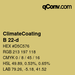 Color code: ClimateCoating - B 22-d | qconv.com