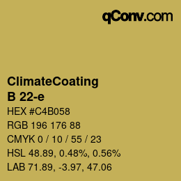 Farbcode: ClimateCoating - B 22-e | qconv.com